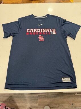 Nike Navy Dri-FIT Tee with Light Gray Logo